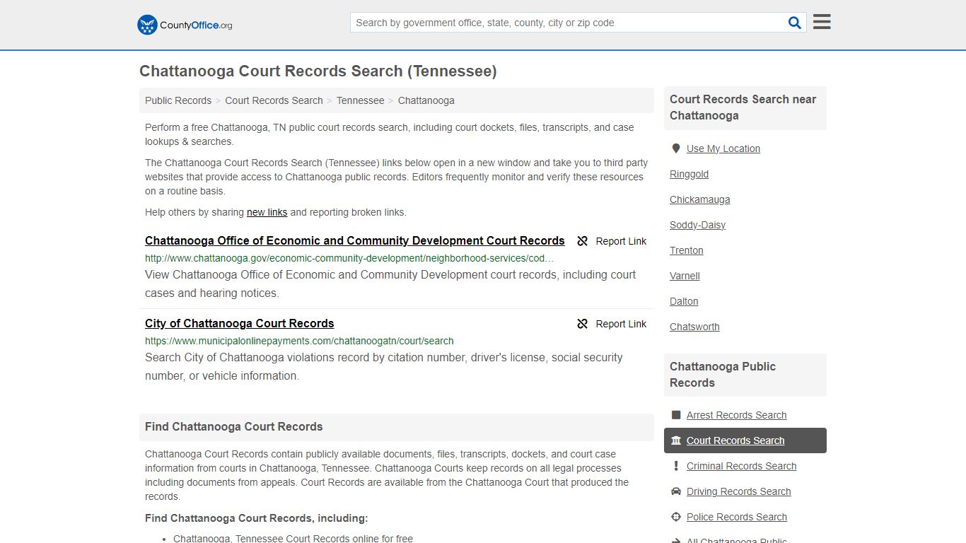 Court Records Search - Chattanooga, TN (Adoptions, Criminal, Child ...